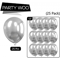 Silver Metallic Balloon- 25Pcs-TK106140